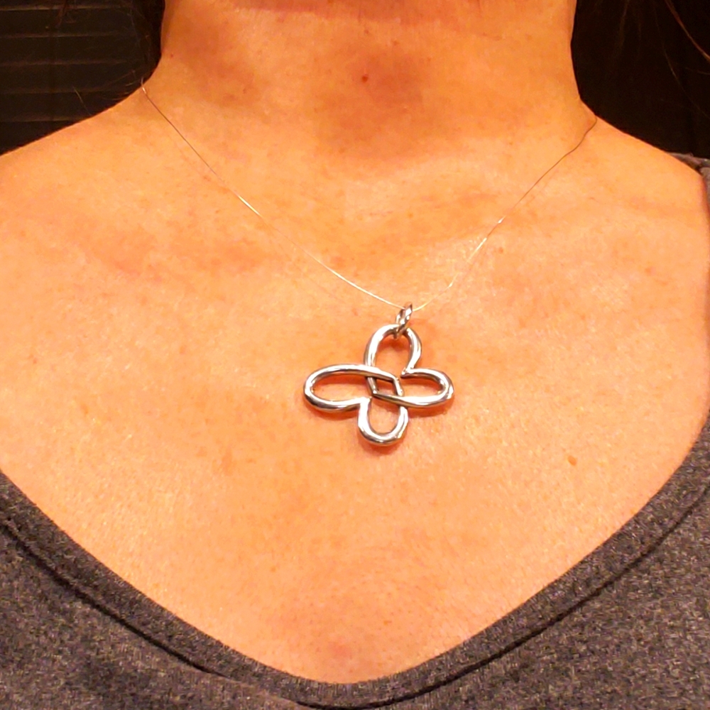 James Avery Sterling Silver Link Heart Butterfly